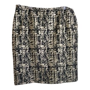 Kasper Black Gold Metallic Skirt Sz 16